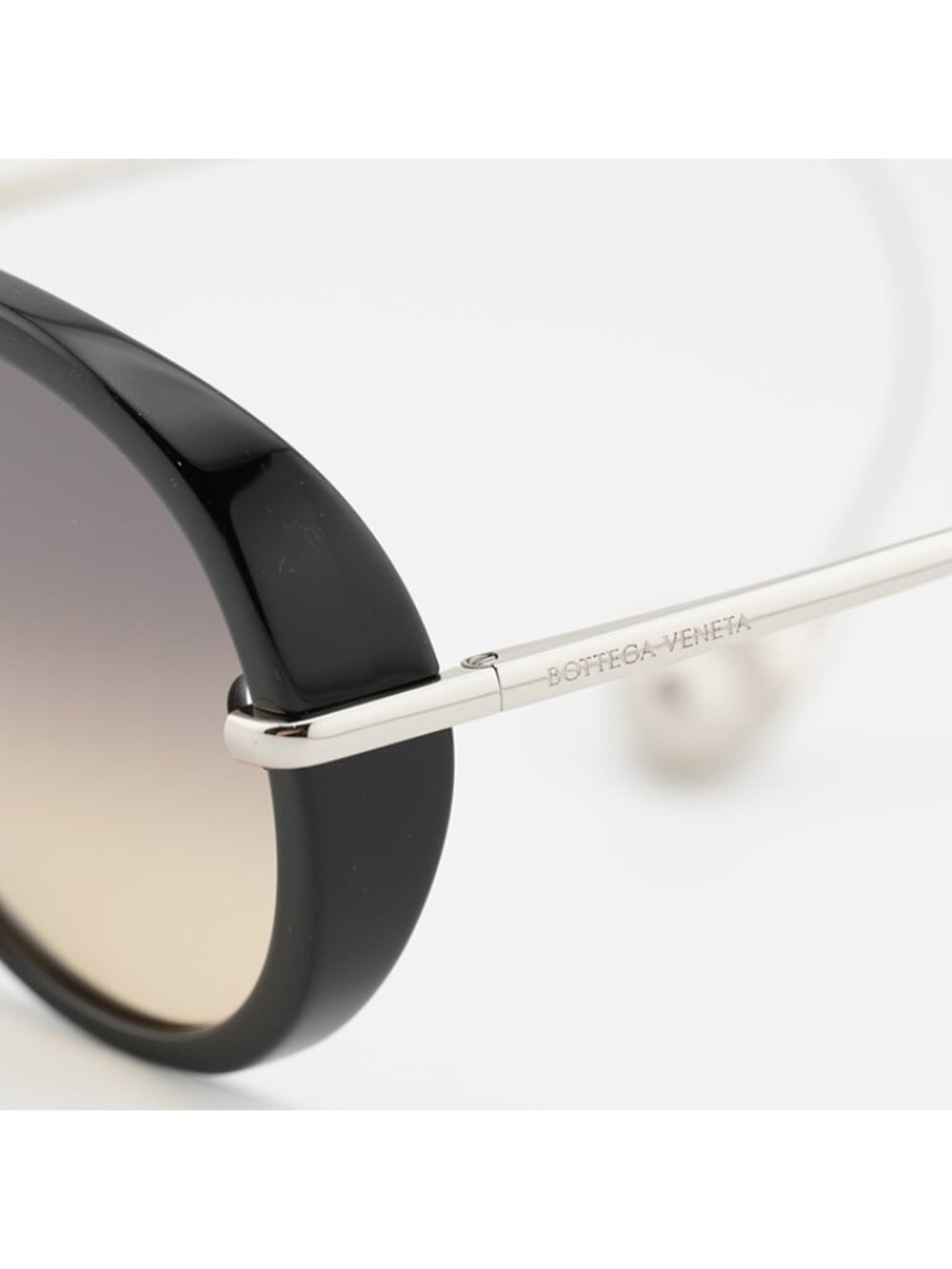 Bottega Veneta BV1273S 010 Sunglasses Black/Silver Geometric Frame, Brown - Picture 9 of 11